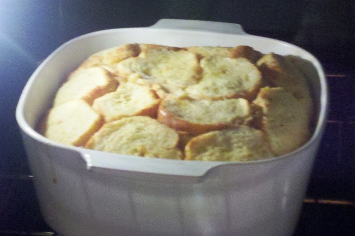 Bread Pudding Baking in a 300* Oven